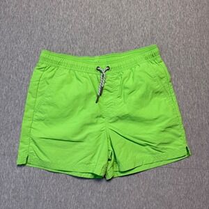 Art Class Swim Trunks Boys Size 14 Bright Green Mid-Thigh Pull On Drawstring